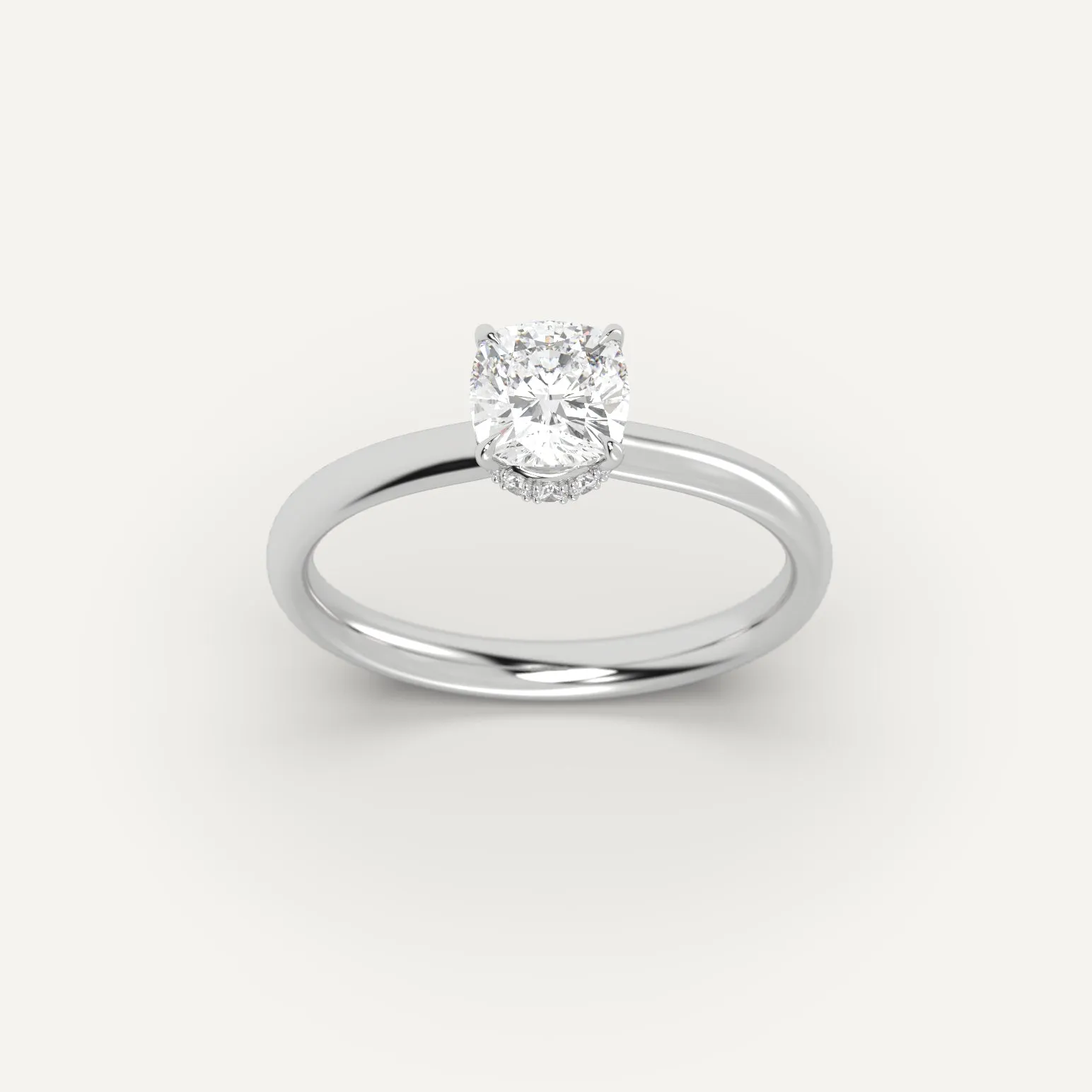 1 carat Cushion Cut Diamond Ring