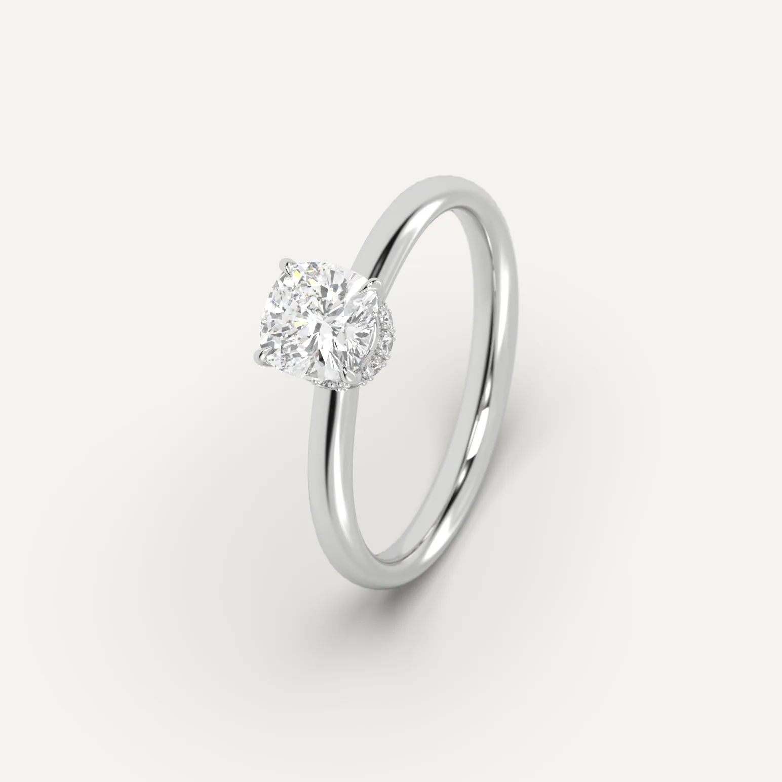 1 carat Cushion Cut Diamond Ring