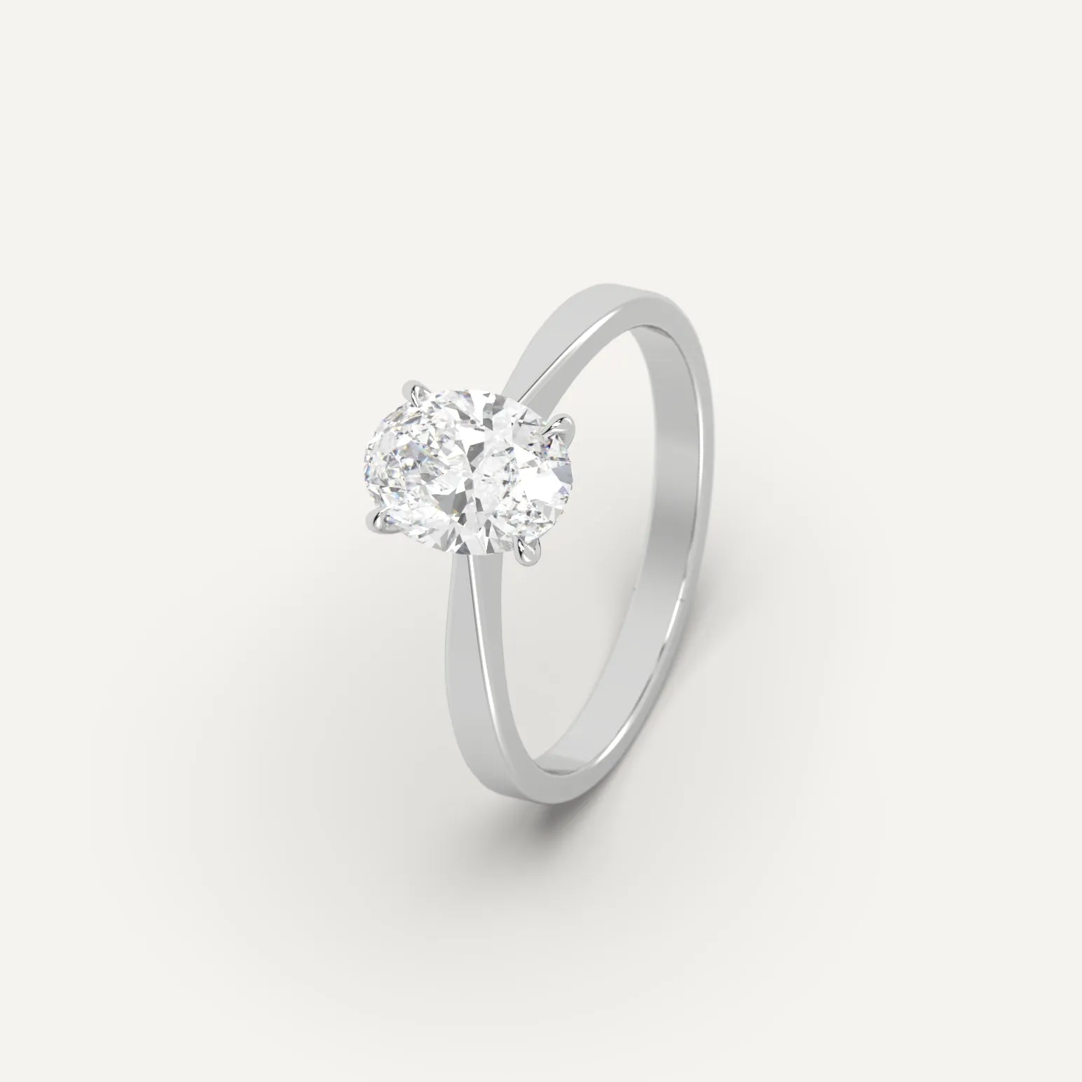 1 carat Oval Cut Diamond Ring