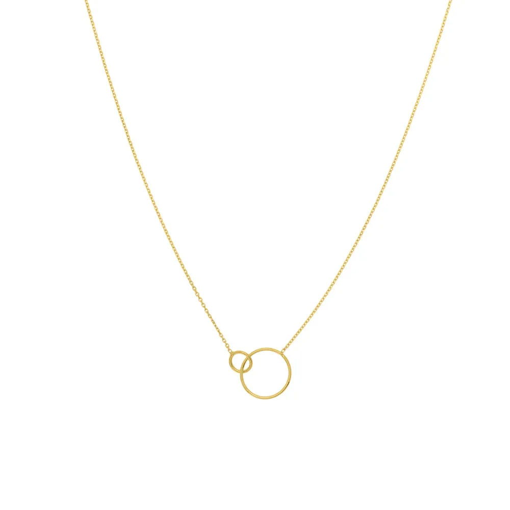 14k Gold Interlocking Circles Necklace