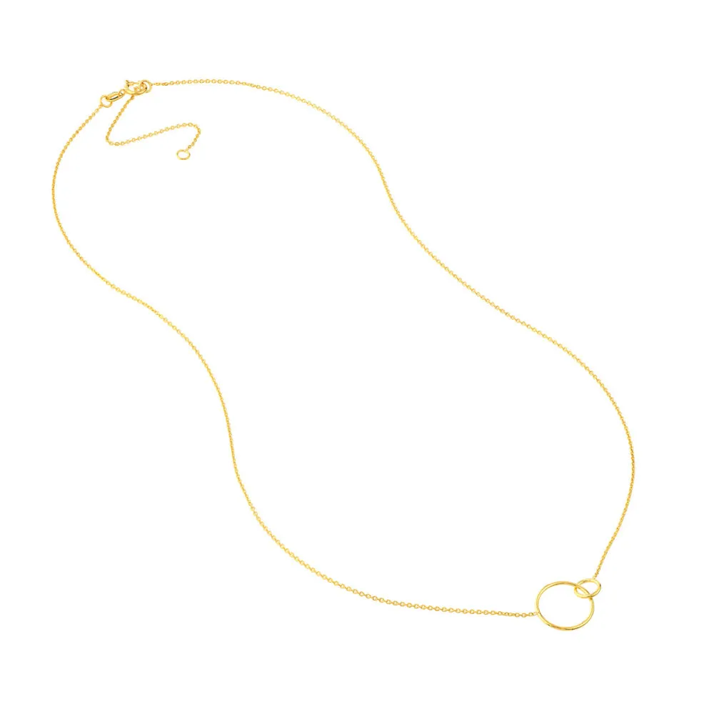 14k Gold Interlocking Circles Necklace