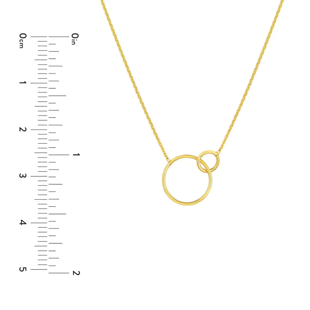 14k Gold Interlocking Circles Necklace