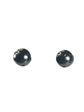 14k stone ball earrings