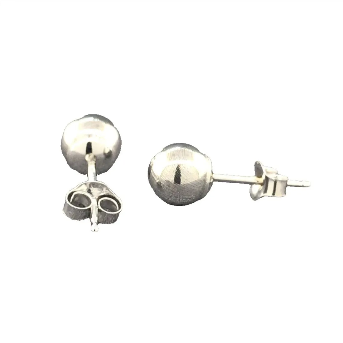 14K W Gold 5mm Ball Earrings