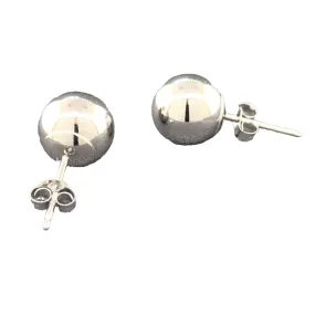 14K W Gold 8mm Ball Earring