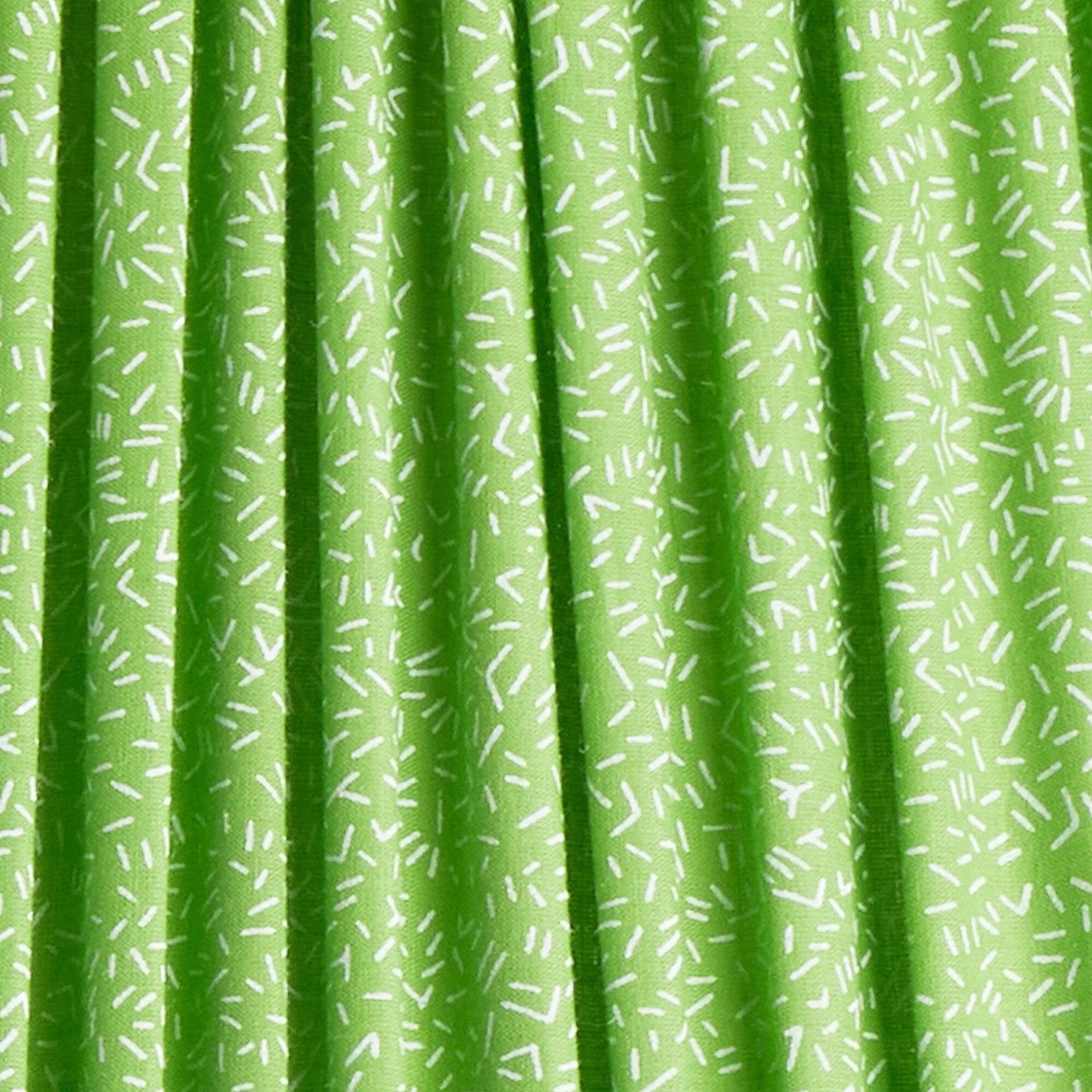 16cm empire shade in green & white dashee block printed cotton