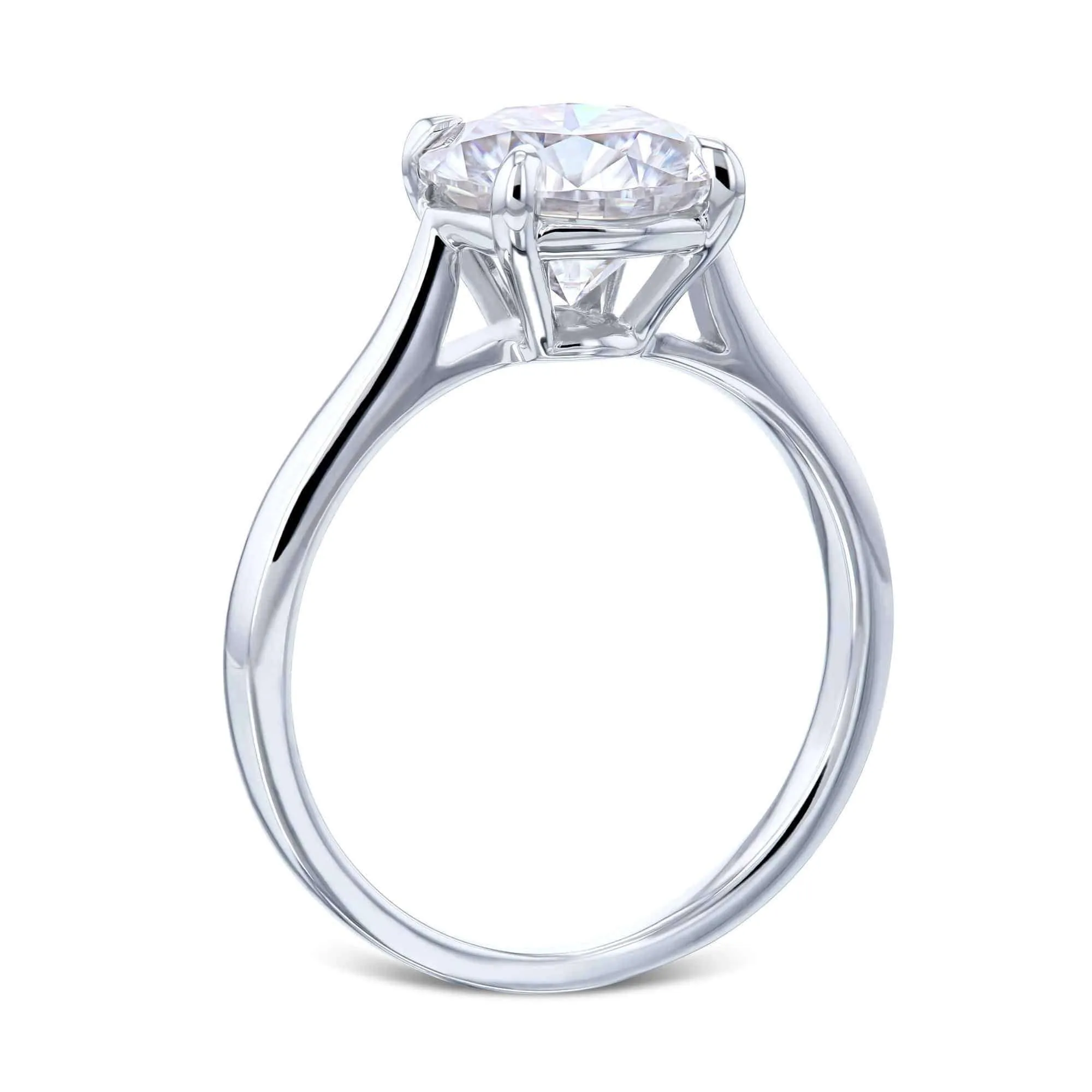 1.9ct Round Forever One Moissanite Solitaire Ring