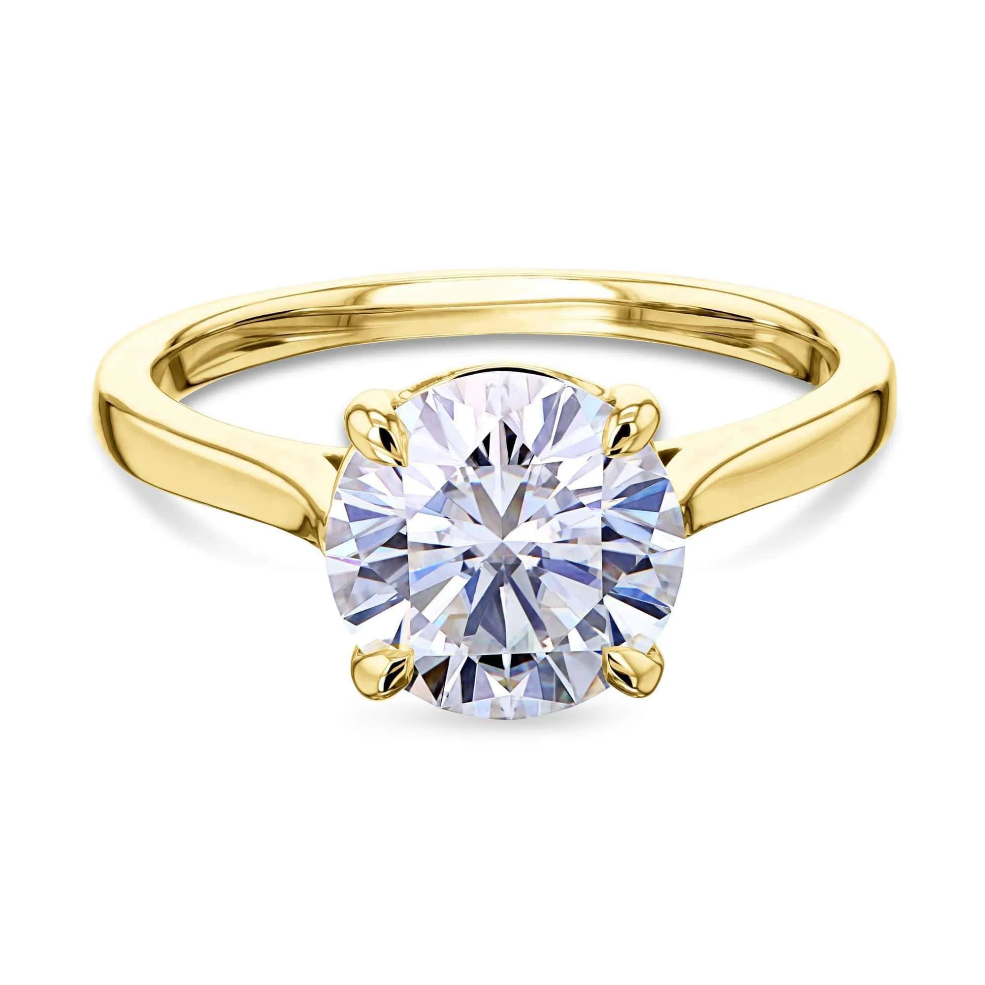 1.9ct Round Forever One Moissanite Solitaire Ring