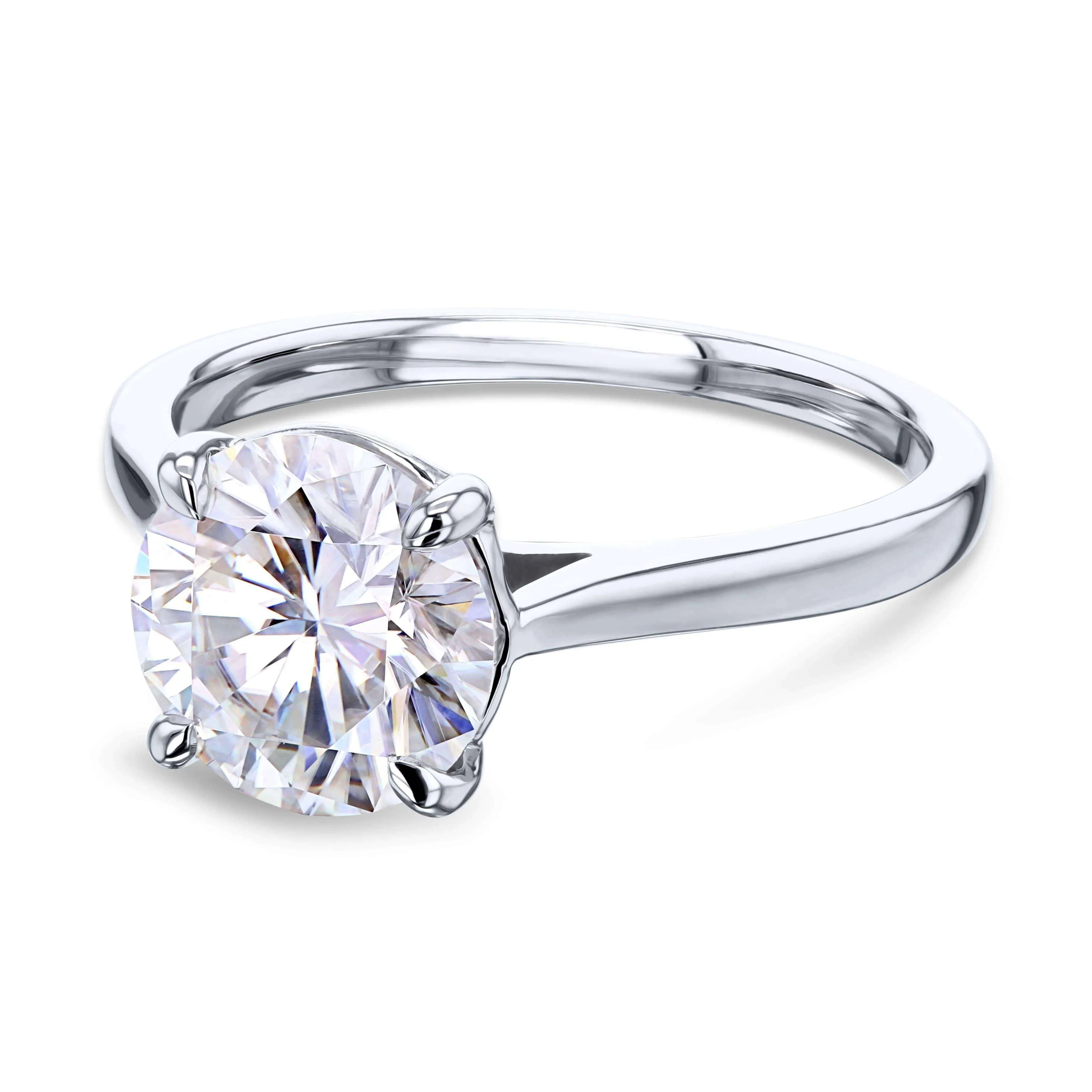 1.9ct Round Forever One Moissanite Solitaire Ring