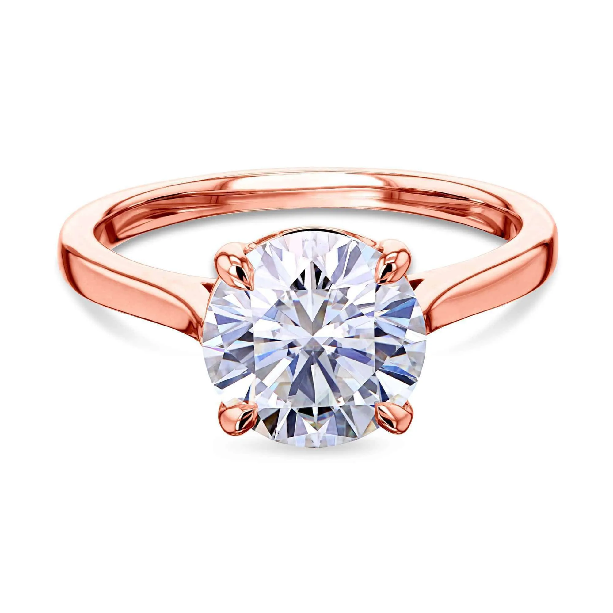 1.9ct Round Forever One Moissanite Solitaire Ring