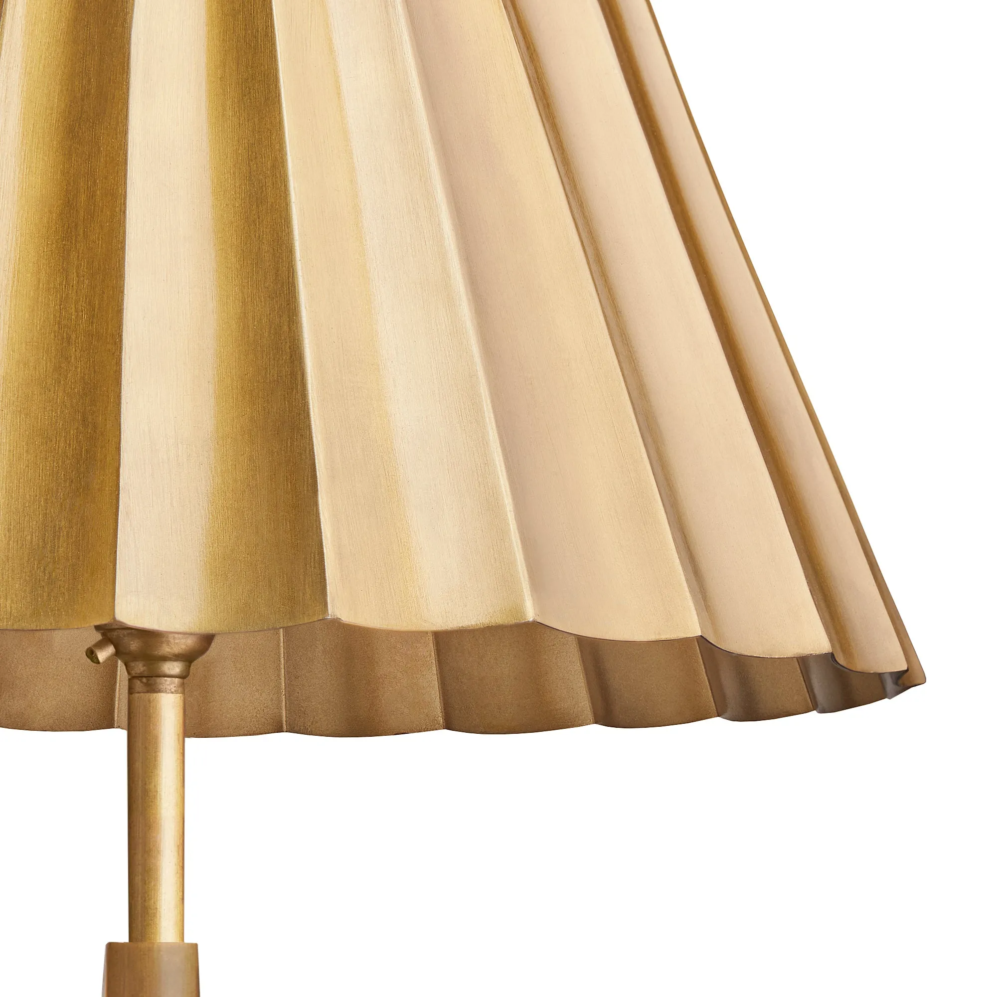 20cm empire Ruckle shade in brass