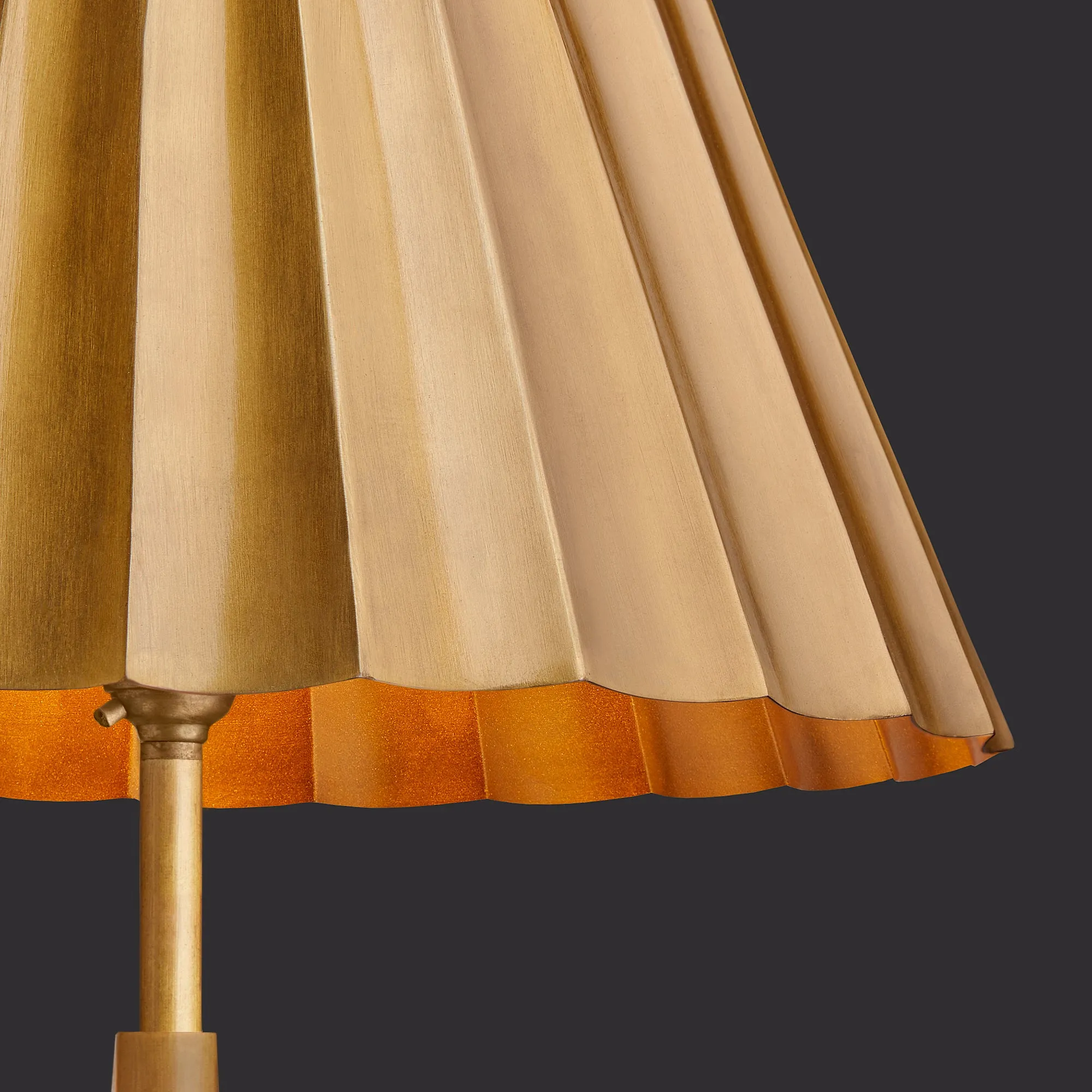 20cm empire Ruckle shade in brass