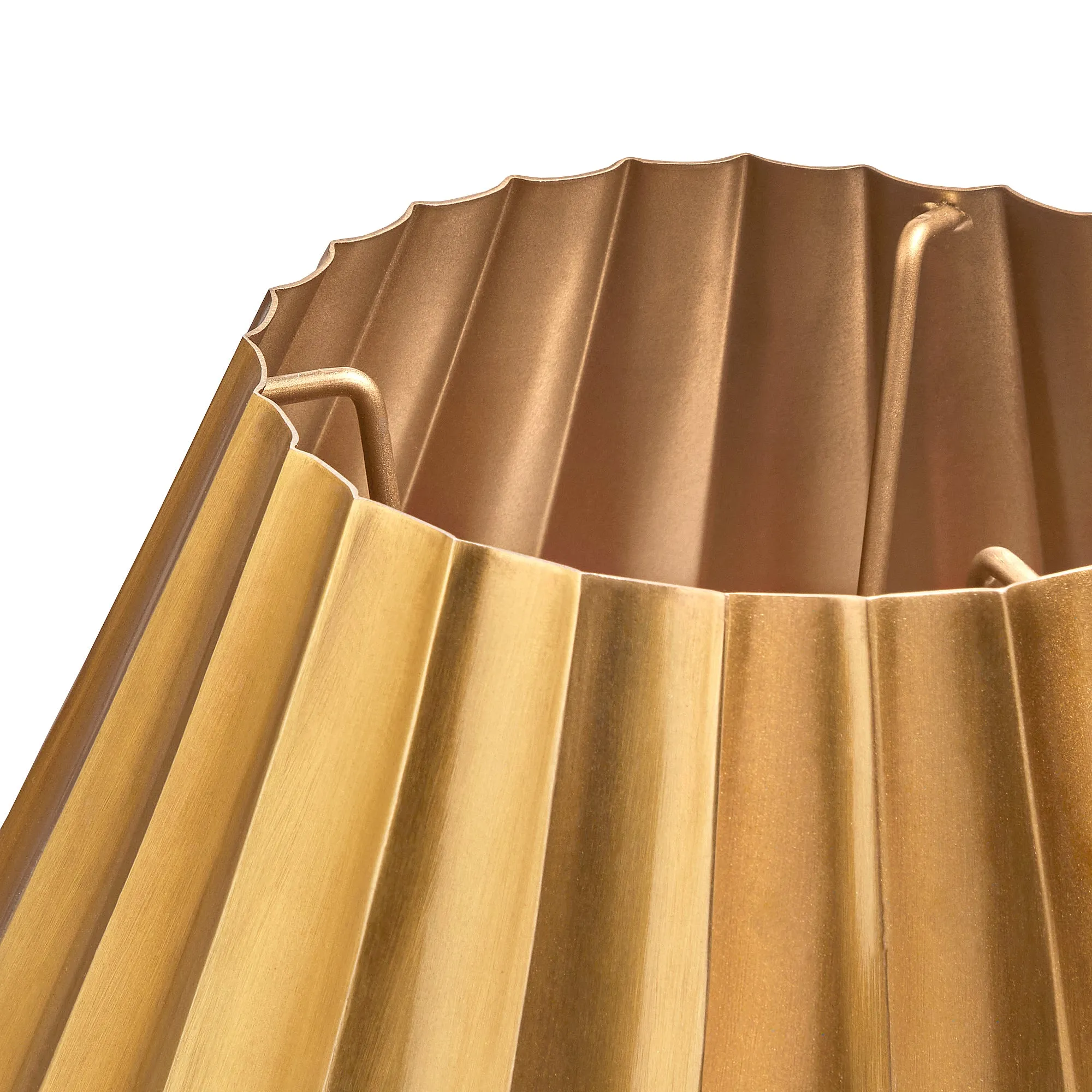 20cm empire Ruckle shade in brass