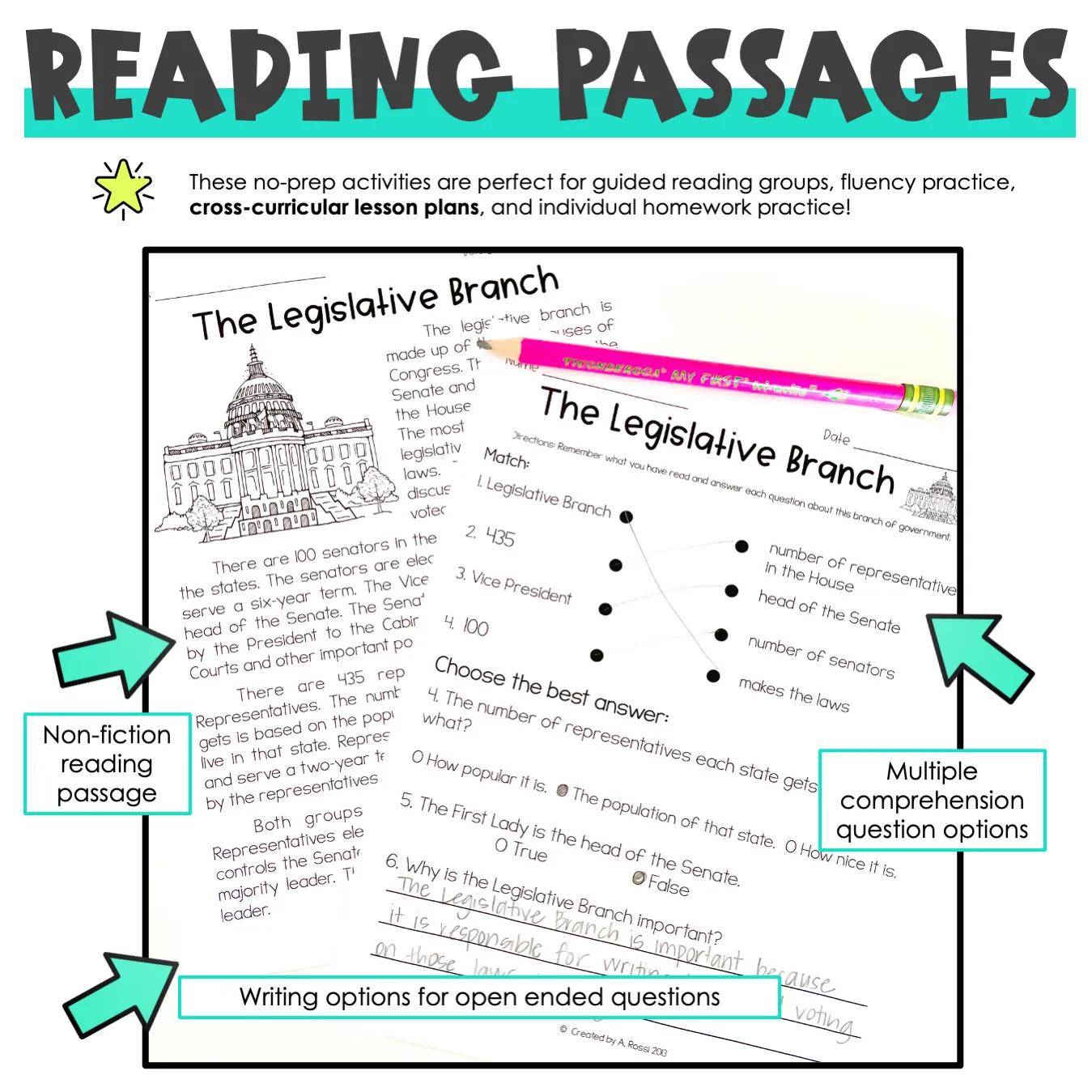 3 Branches of Government Activity | Interactive Notebook | Google Slides | Printable Classroom Resource | Teaching with Aris