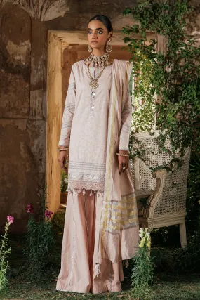 3 Pc Embroidered Cambric Suit With Yarn Dyed Dupatta