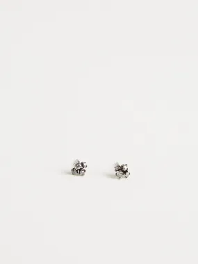 365 Earrings in 14k White Gold with 8 Grey Diamonds