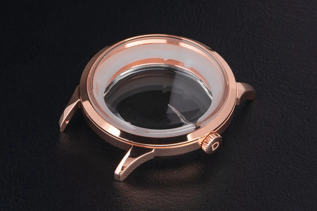 38.5mm Rose Gold Mosel Case Set - Stainless Steel (K1 Crystal)