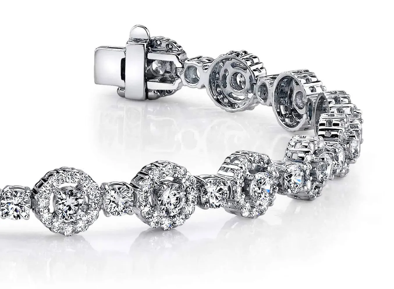 All Diamond Circle Link Bracelet Lab-Grown Diamond with 5.59 ct.(finished) 1.2mm, 2.7mm