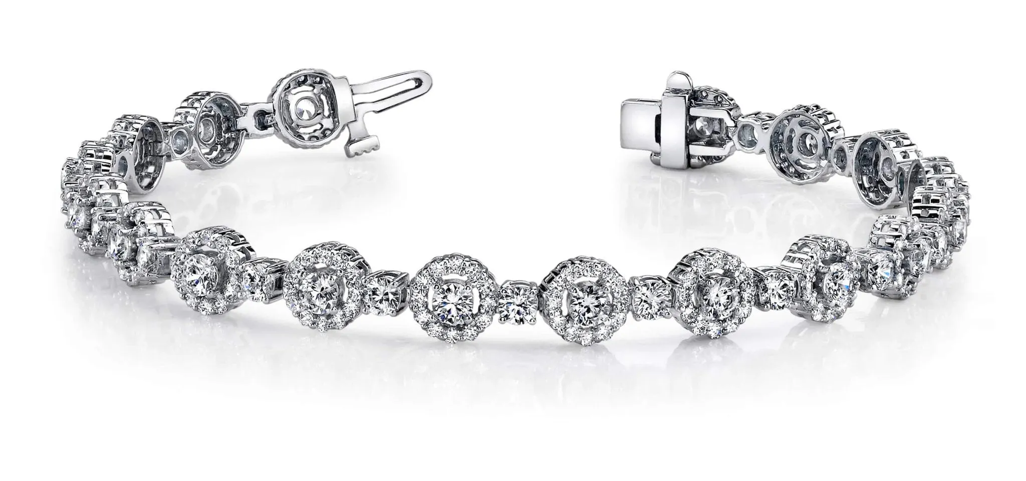 All Diamond Circle Link Bracelet Lab-Grown Diamond with 6.91 ct.(finished) 1.3mm, 3.2mm