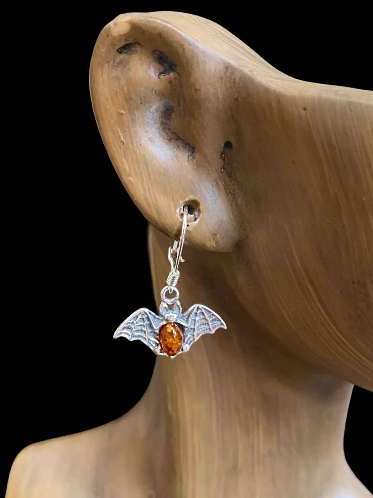 Amber Bat Dangles