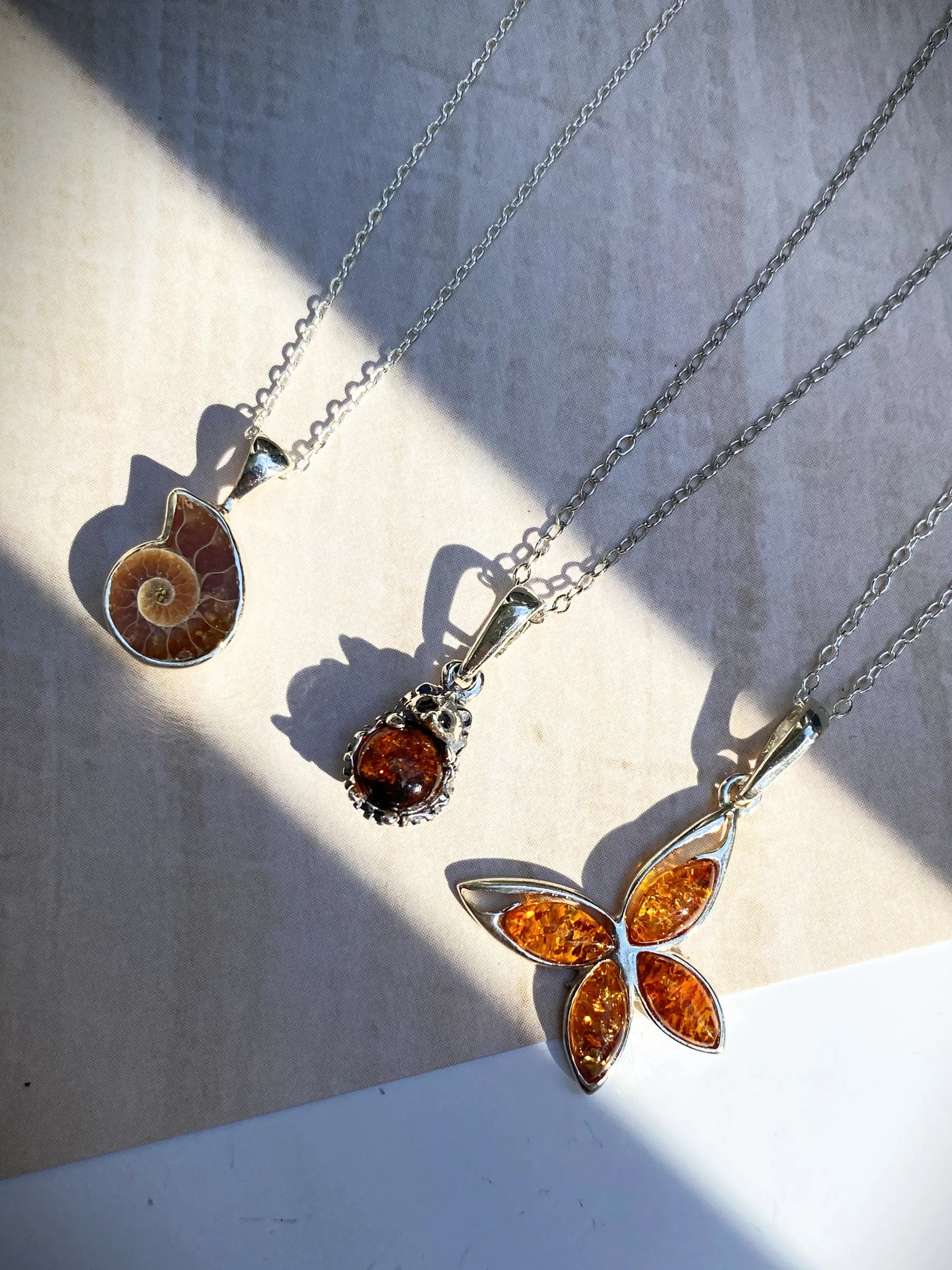 Amber Hedgehog Necklace