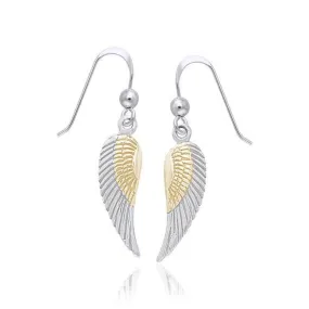 Angel Wing Silver and Gold Earrings MER927