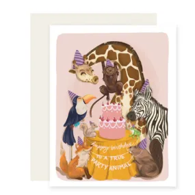 Animal Party Birthday Card