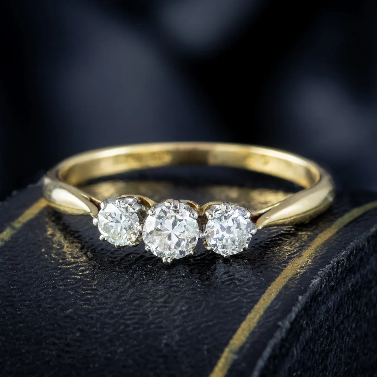 Antique Edwardian Diamond Trilogy Ring 0.52ct Diamond