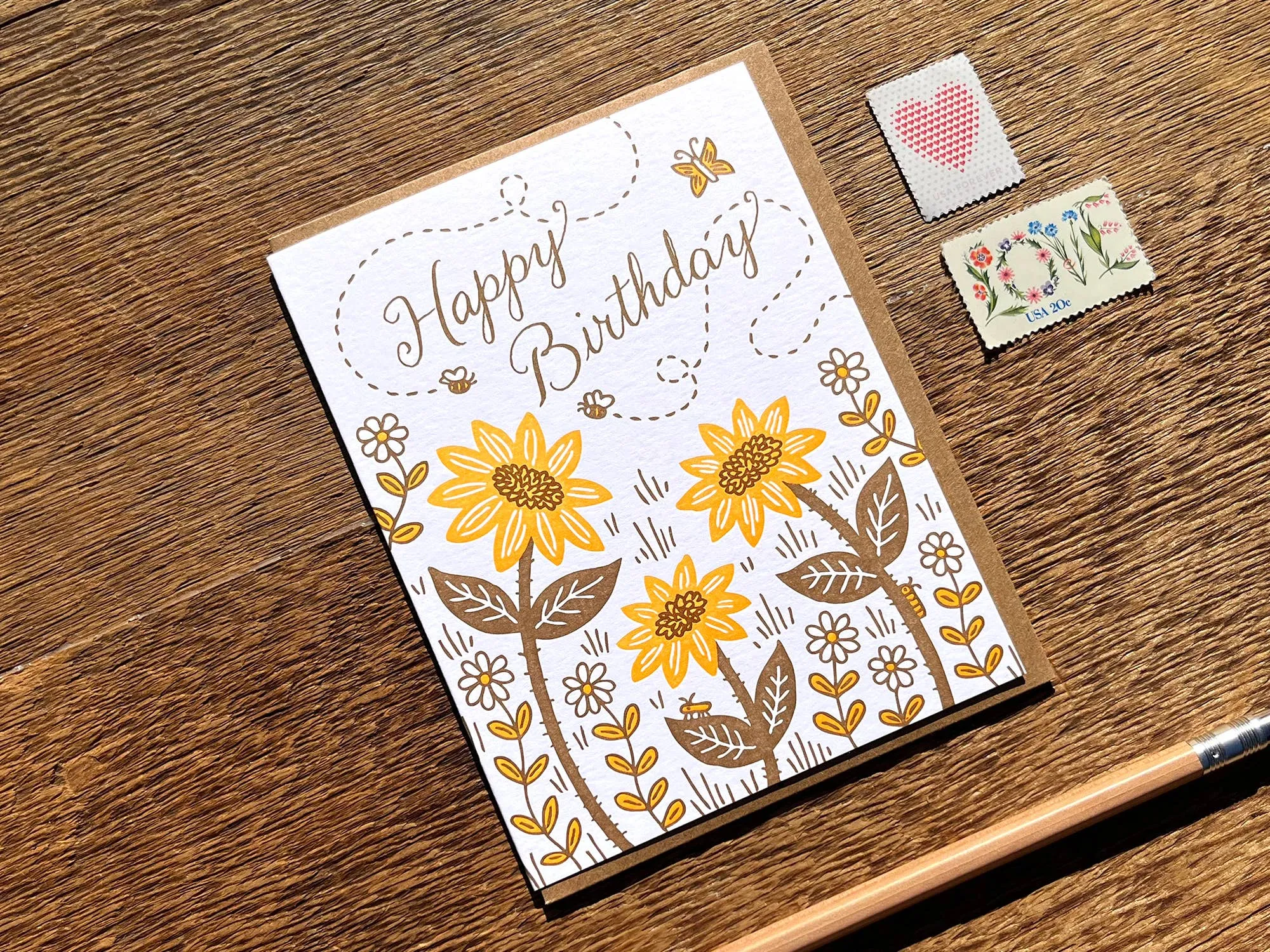 Birthday Bees & Blooms Card