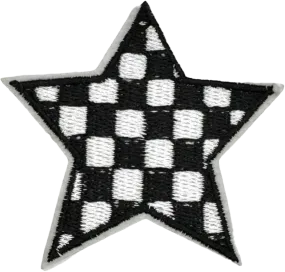 Black and White Checkered Star