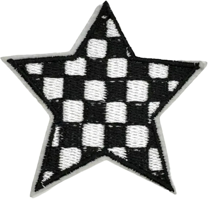 Black and White Checkered Star