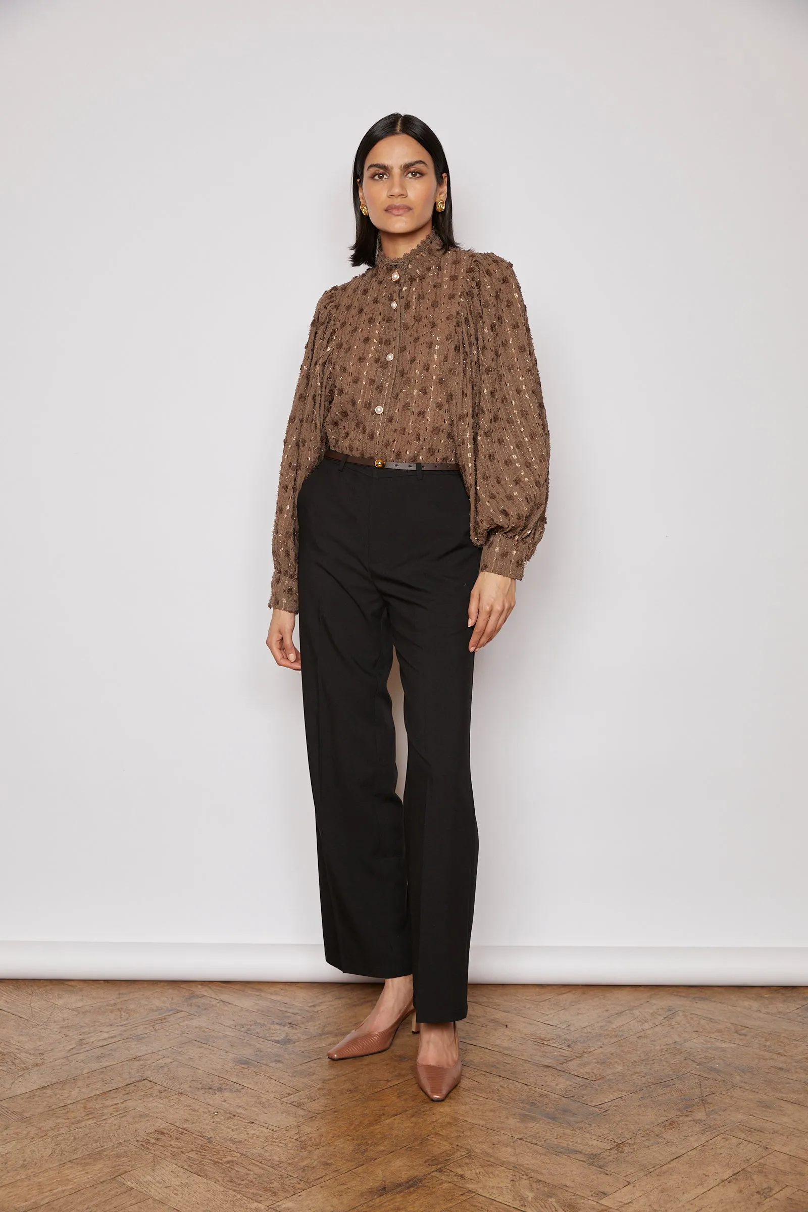 BLAIR BLOUSE BROWN