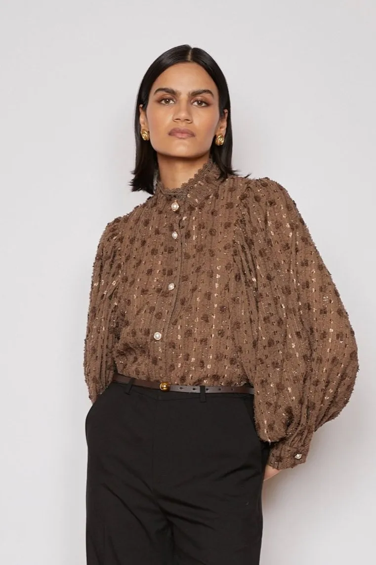 BLAIR BLOUSE BROWN