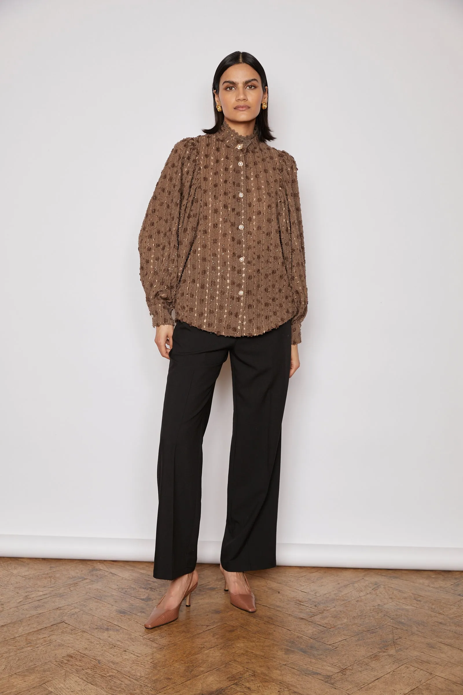 BLAIR BLOUSE BROWN