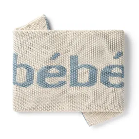 blanket knit bebe - natural/blue