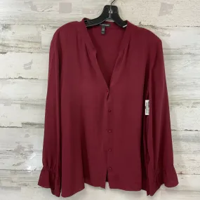 Blouse Long Sleeve By Eileen Fisher In Red, Size: L