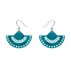 Boho Fan Essential Drop Earrings - Green