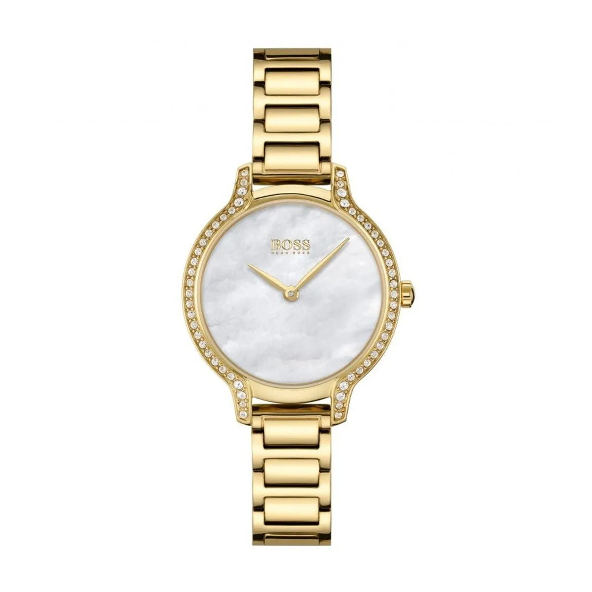 BOSS 'Gala' 28mm Gold IP Bracelet Quartz Ladies Watch