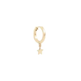 By Charlotte 14k Gold Wish Upon a Star Single Hoop Earring