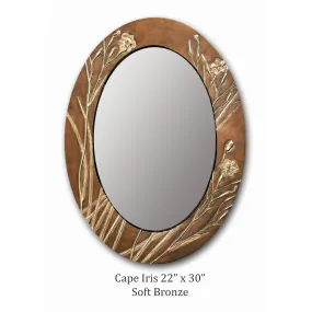 Cape Iris Mirror Shown in Soft Bronze Color by Blindspot Mirrors Deborah Childress