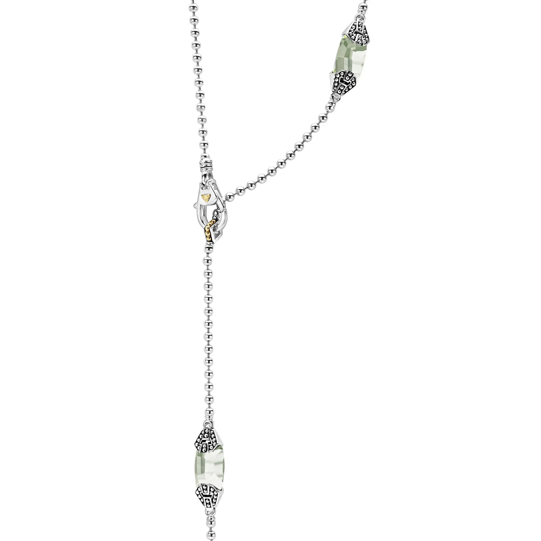 Caviar Color Six Station Prasiolite Necklace