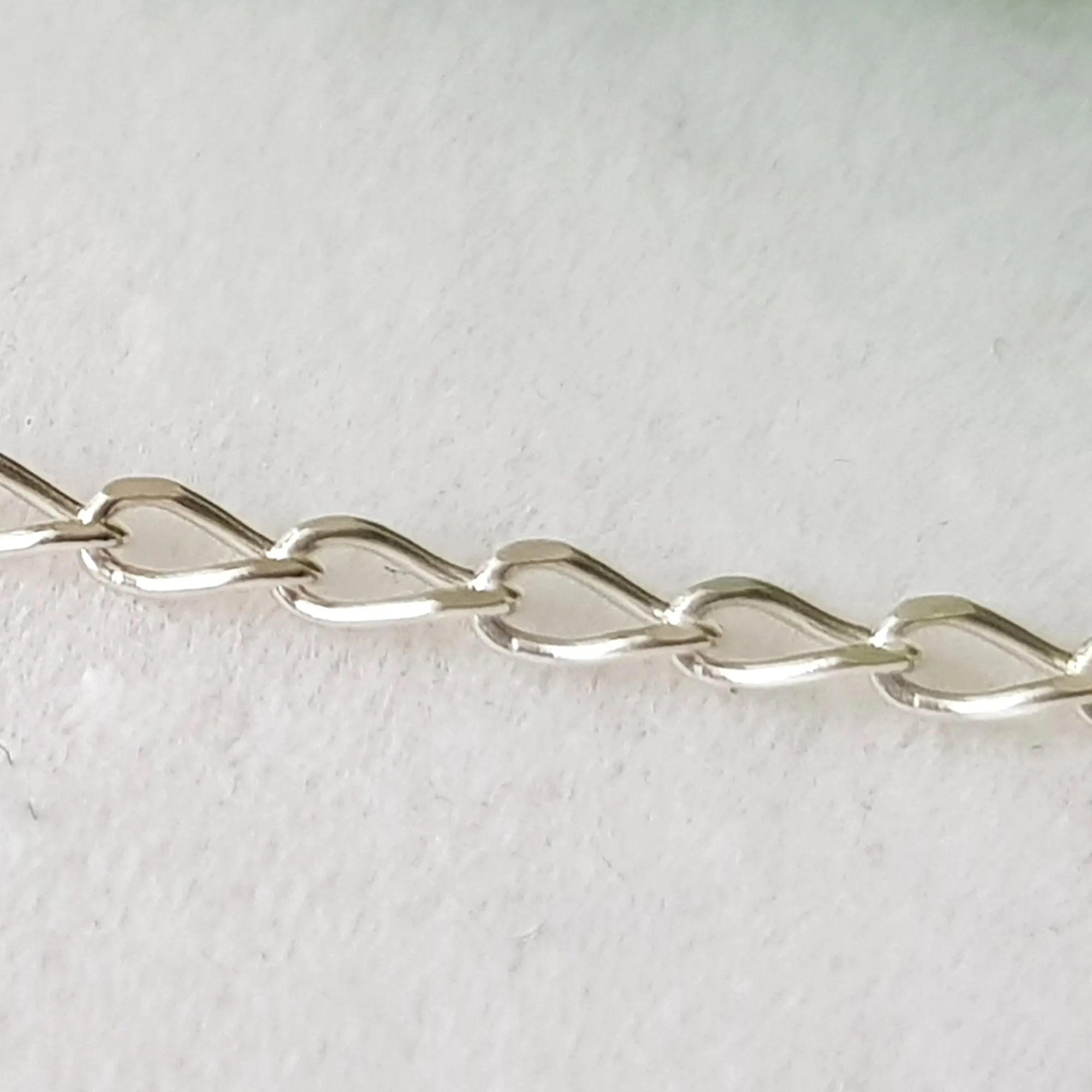 Chains - Long Curb Diamond Cut Chain Genuine Sterling Silver Unfinished | Jewellery Making Supply