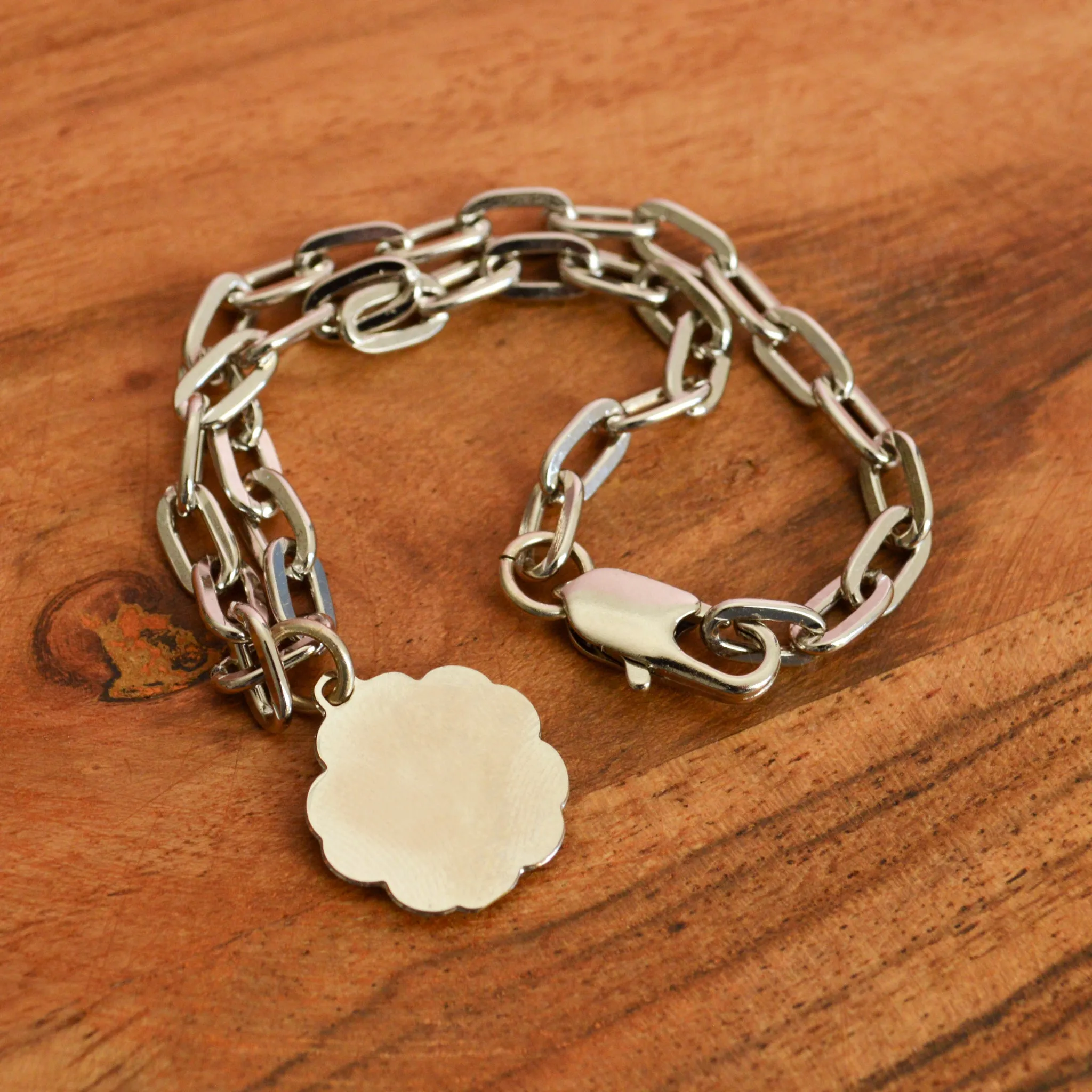 Cherry Blossom Charm Chain Bracelet