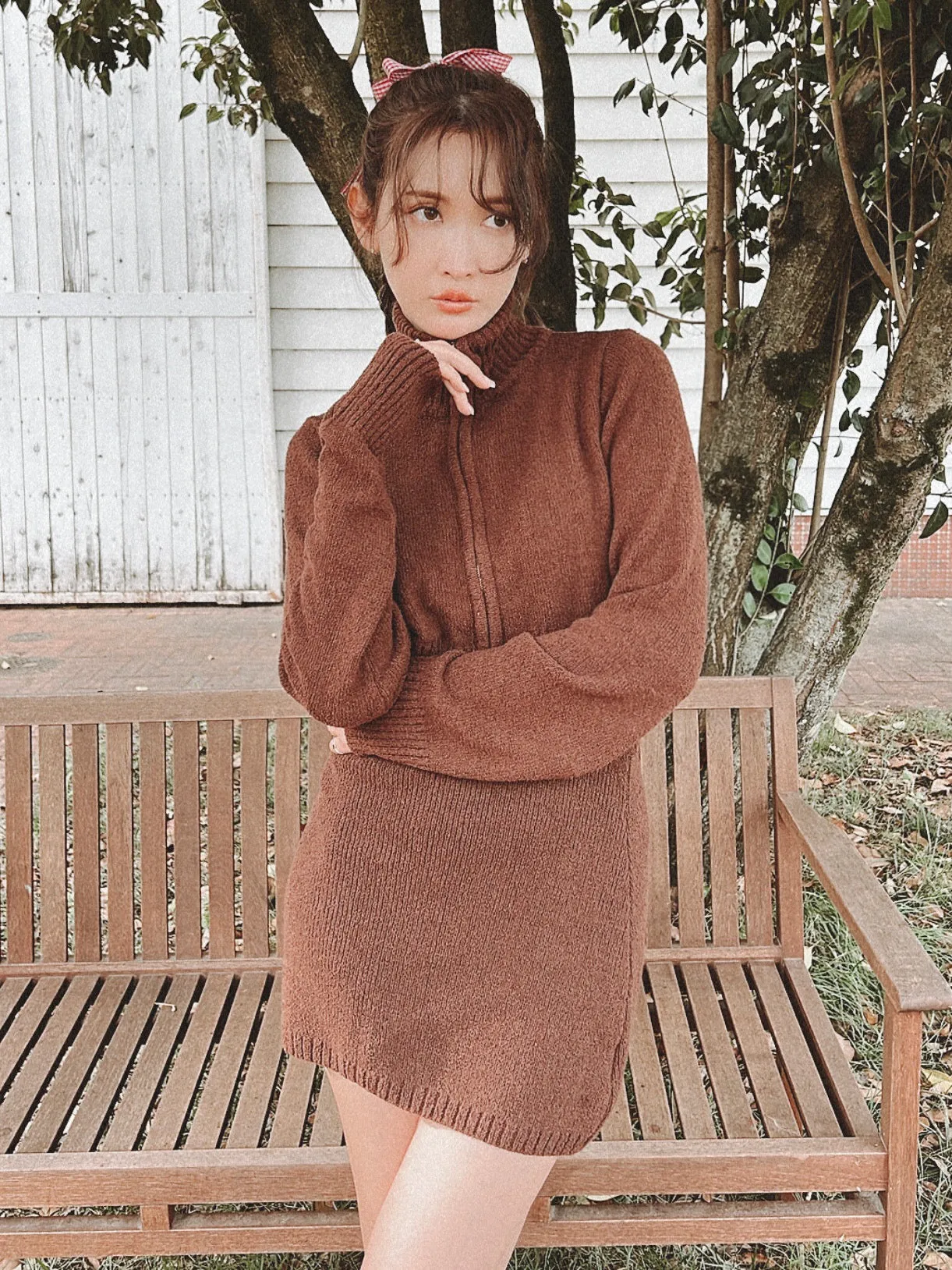 Chocolate Knit Skirt