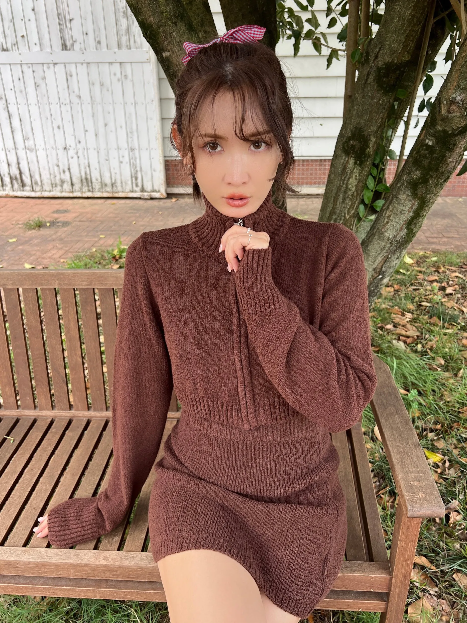 Chocolate Knit Skirt