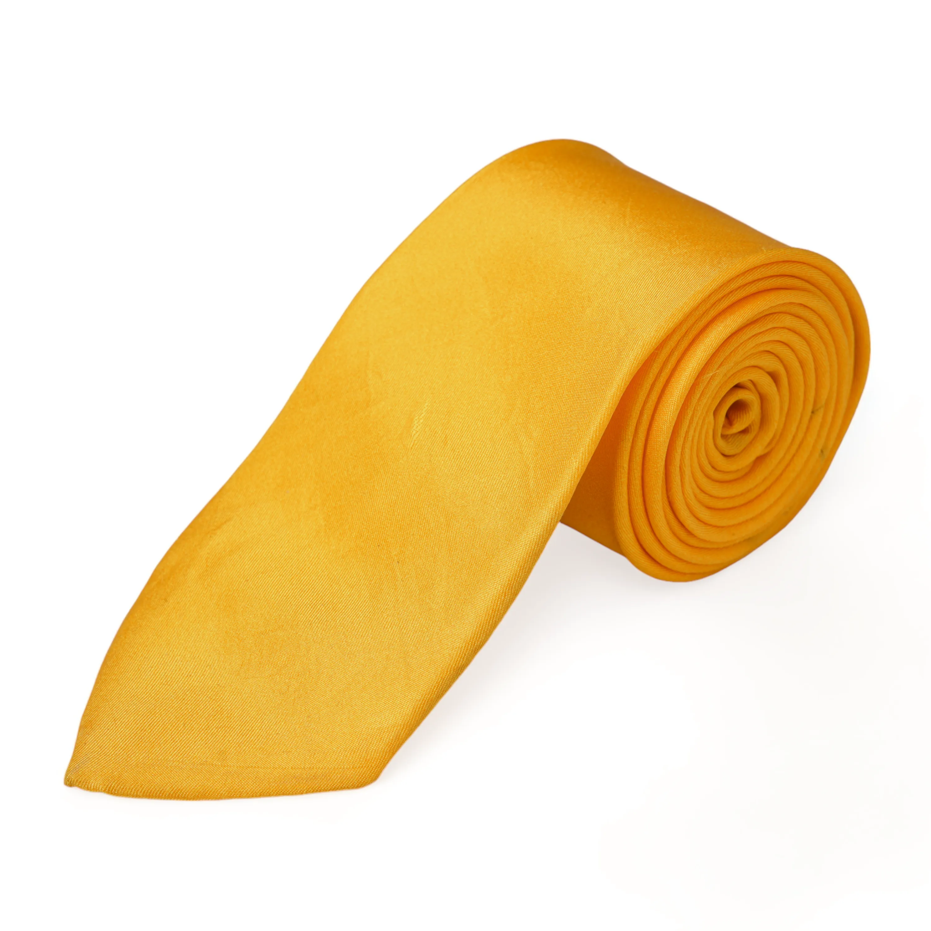 Chokore Jaali Good (Orange) - Pocket Square & Yellow color silk tie for men