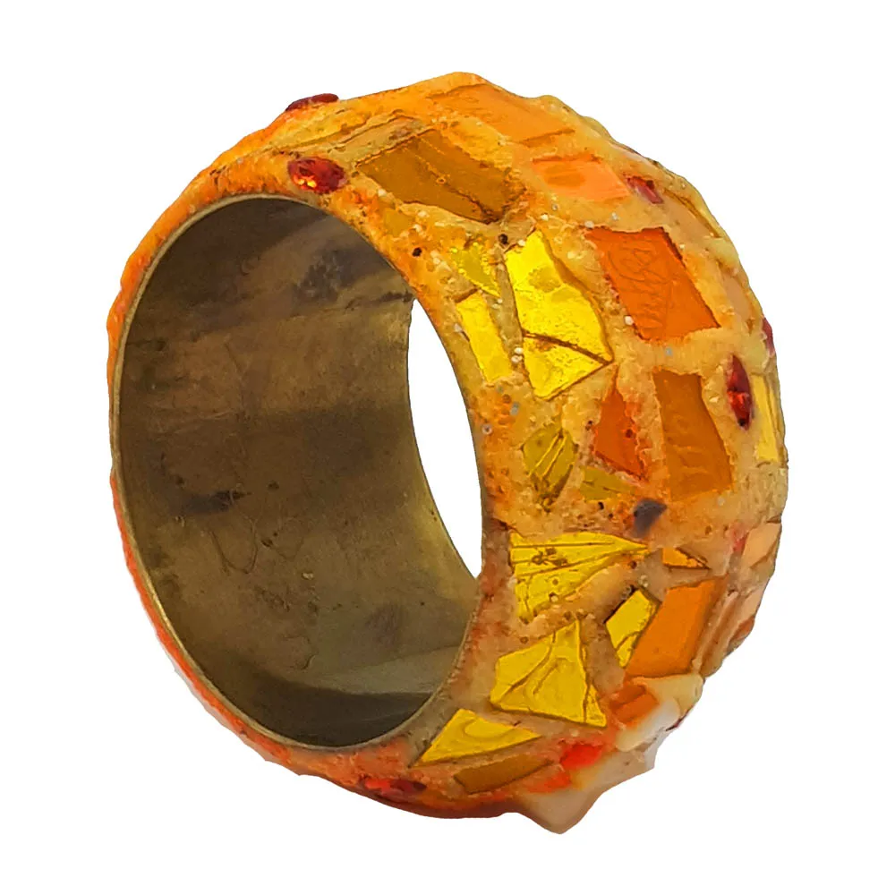 CHUNKY WIDE ORANGE BANGLE