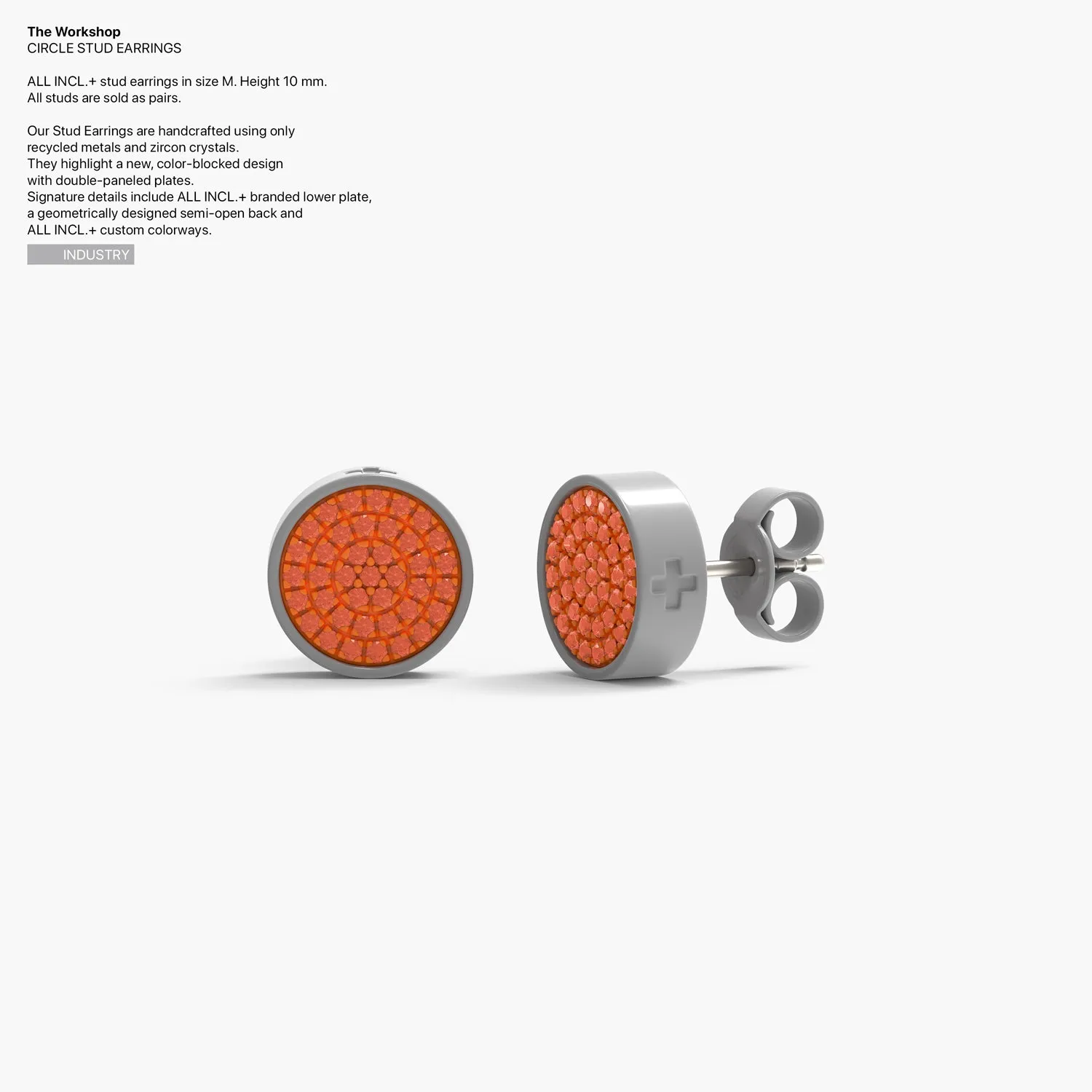 Circle Studs Earrings in Turf