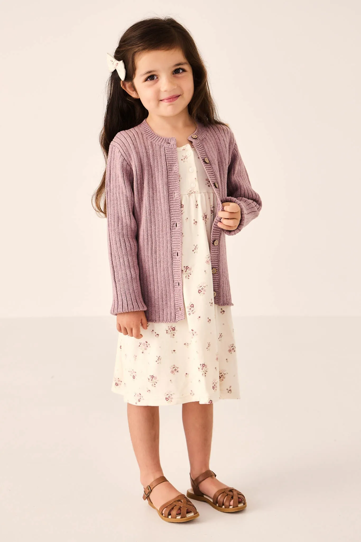 Clara Cardigan - Dreamy Pink Marle