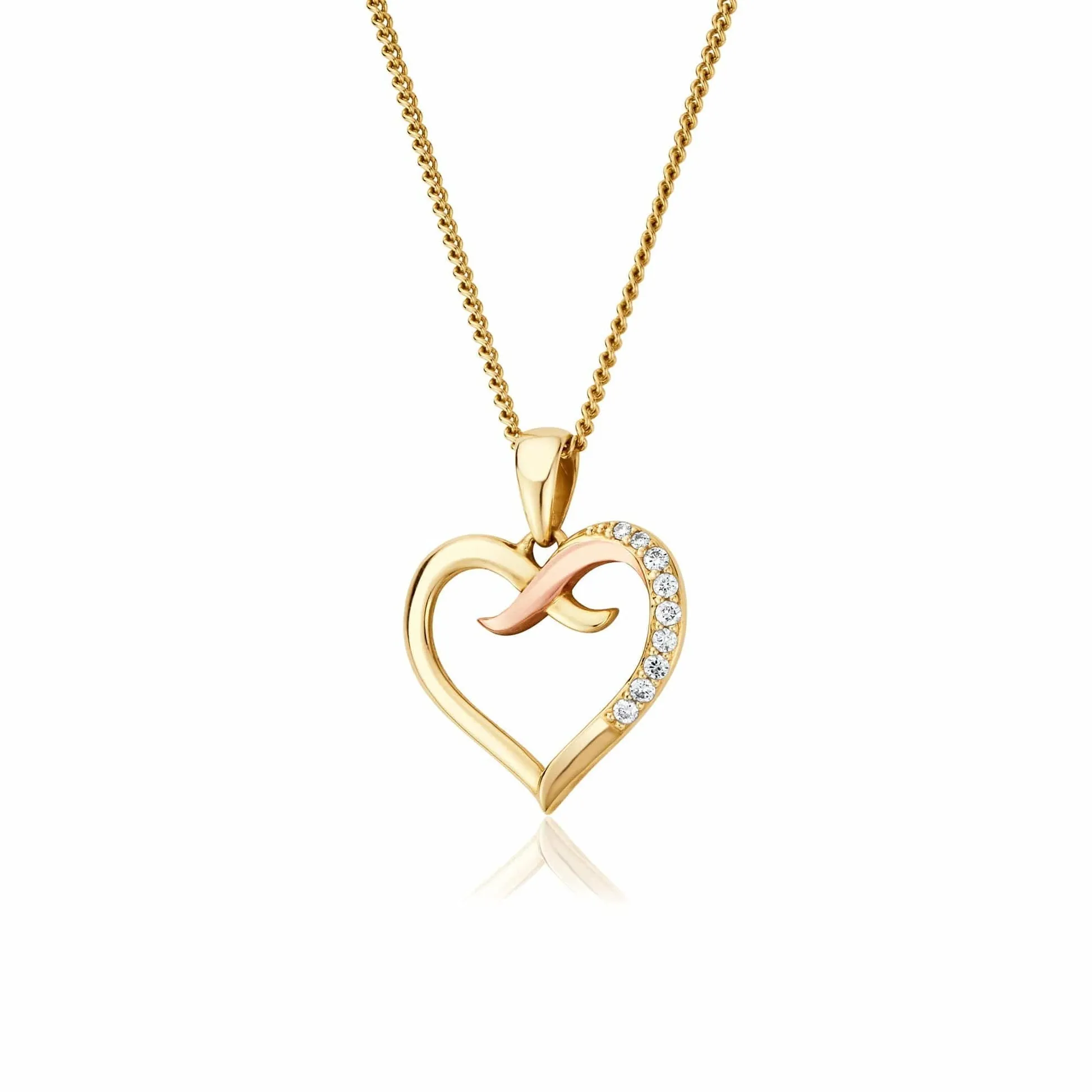 Clogau Kiss Diamond Pendant Necklace